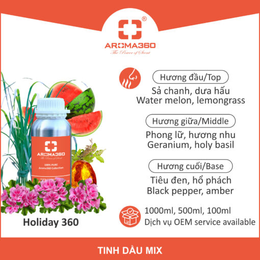 Tinh dầu mix Holiday Aroma360