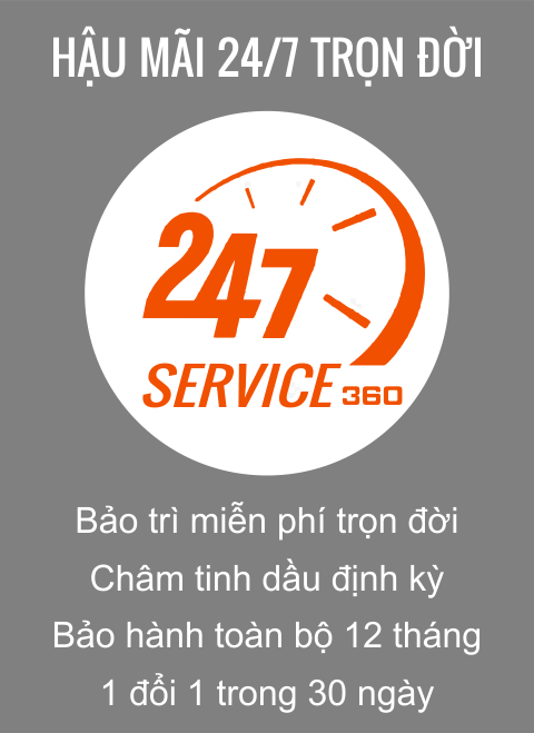 Dịch vụ hậu mãi miễn phí suốt đời